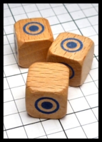 Dice : Dice - Game Dice - Unknown Blue Dots Wood - eBay Sept 2016